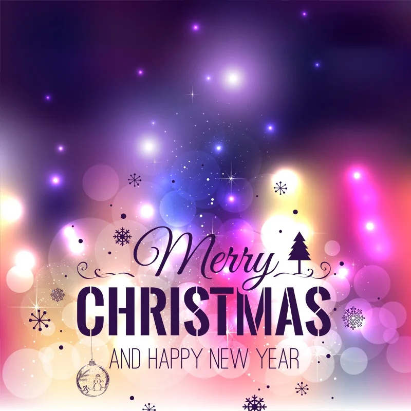 

Laeacco Colorful Light Bokeh Snowflake Christmas New Year Photo Backgrounds Customized Photographic Backdrops For Photo Studio