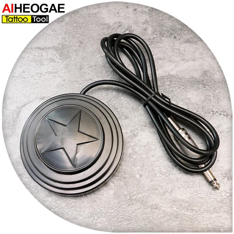 

Fashion Tattoo Power Round Round Pedal 360 Star Tattoo Machine Footswitch Foot Pedal Controller Power Supply FS211