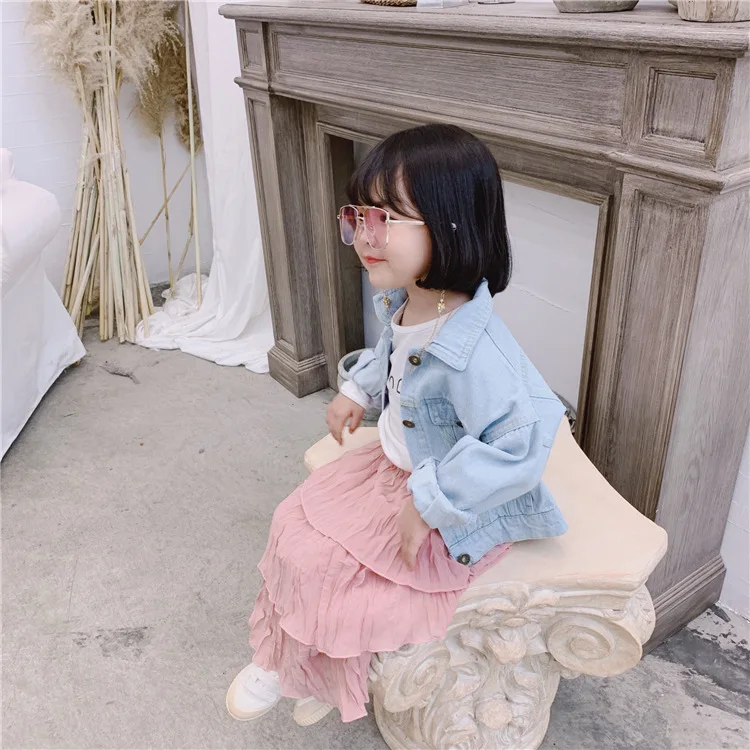 Весенняя модная шифоновая длинная многослойная юбка для девочек г., милые юбки сплошного цвета принцесса в Корейском стиле 1-6Y