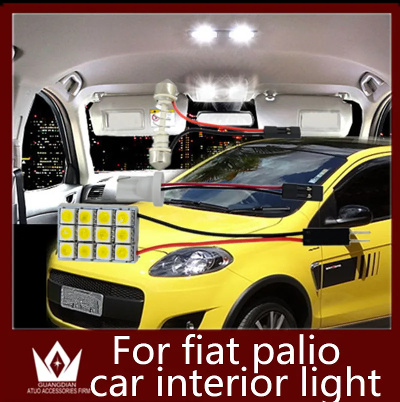 

Guang Dian 6pcs car light kit error free interior light dome bulb Roof lamp for fi-at palio accessories 2001-2014