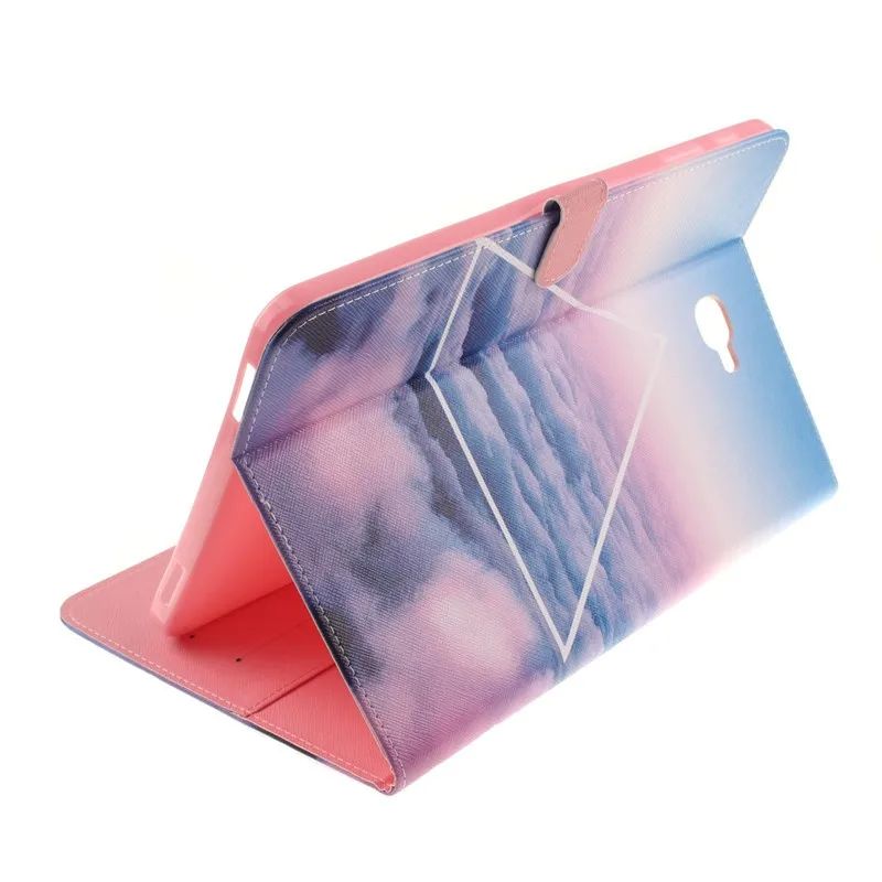 Luxury 2 Leavies PU Leather Case for Samsung Galaxy Tab A 10.1 2016 Case  T585 T580 T580N Case Stand Flip Wallet Tablet Cover (37)