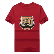 New 2017 flyers 50th anniversary logo shirt mens 100% cotton Philadelphia T-shirt
