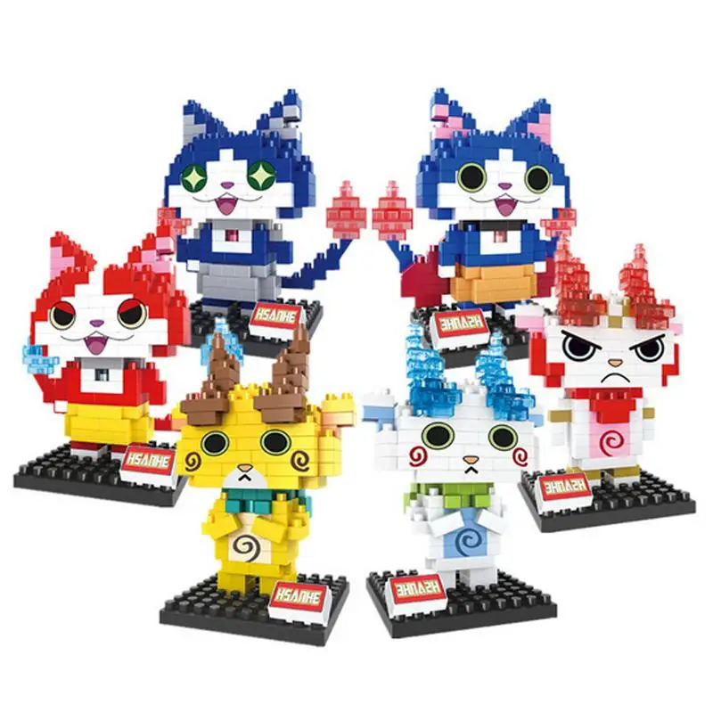 

6PCS/SET Yo-Kai Watch Blocks Yokai Youkai Assembling Building Block Toys for Kids Children Education