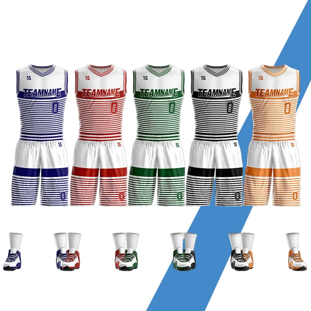 US $23.75 High Quality Custom Basketball Jerseys Sleeveless Sports kits Breathable Team Training Uniform Sets