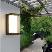 SOLLED Наружное освещение IP65 водонепроницаемые Современные Настенные светильники алюминиевая розетка для двора садовый коридор крыльцо Decora - Испускаемый цвет: Warm White