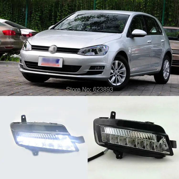 free shipping,2x LED Daytime Running Lights DRL With Black Fog Light