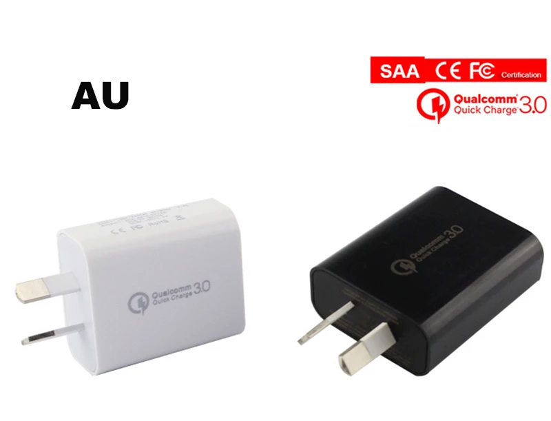 18W QC3.0 QC2.0 Быстрый Зарядное устройство адаптер EU/US/UK AU Путешествия Зарядное устройство 5В 9В 12В, 1A 2A планшет телефон настенное зарядное устройство разъём для зарядки адаптер - Тип штекера: Австралия (AU)