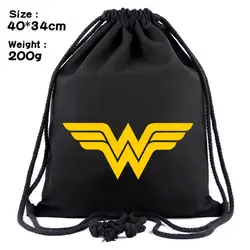 Wonder woman контракт дым прядь холщовый мешок рюкзак студентов на открытом воздухе Дорожная сумка