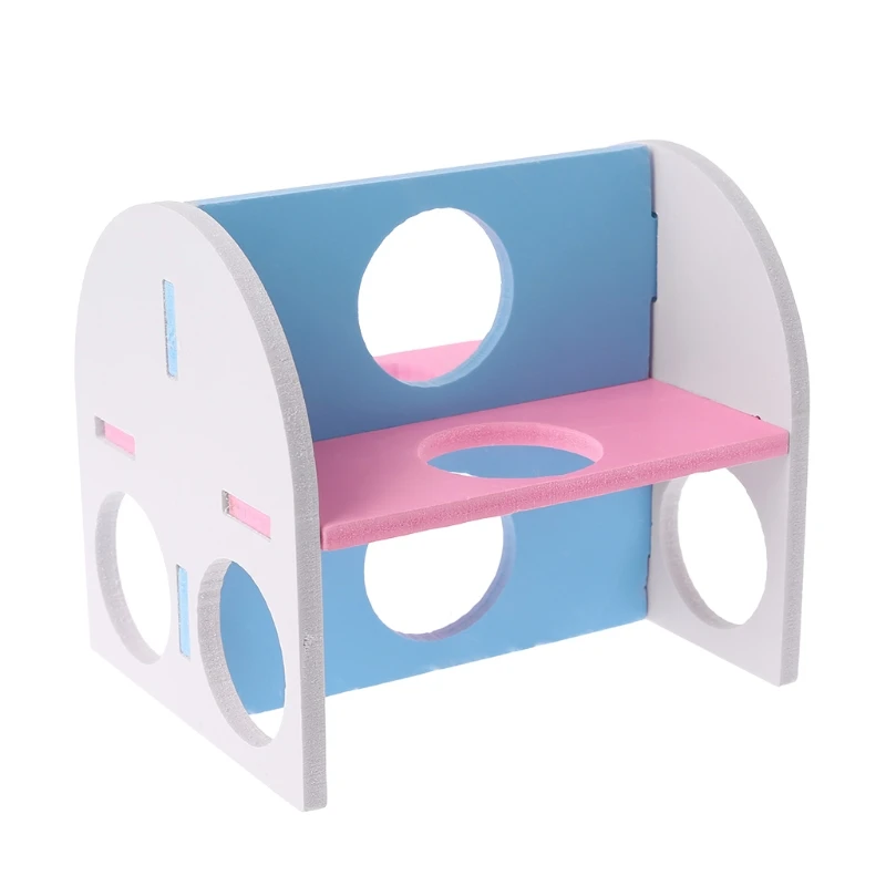 OOTDTY Pet Wood Toy Small Animal Guinea Pig Hamster Gym Exercise Toy