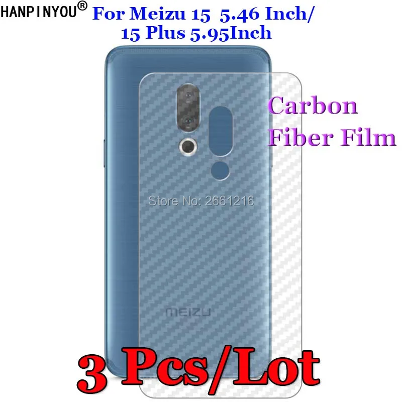 3 шт./лот для Meizu 15 5 46 &quot / Plus plus 95&quot 3D Нескользящая прозрачная задняя пленка из
