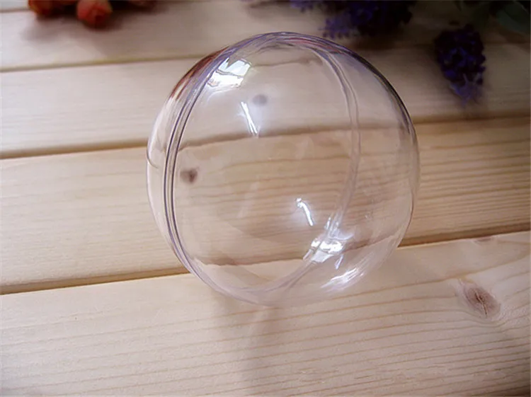 50PCS \ Лот 10 см Рождество прозрачный шар может открыть Пластик мяч одежда для свадьбы, дня рождения украшением праздничного полые украшение шар