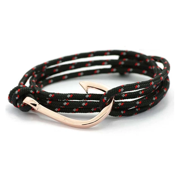 Hand Band Red Black Hook Bracelet Rope Fish For Men Hand Band Red Black Hook Bracelet Rope Fish For Men Wrap Mens Accessories In Charm Bracelets From Jewelry On