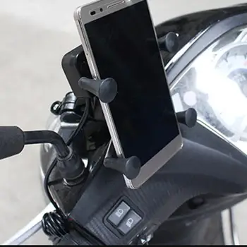 

Universal Motorcycle Cell Phone Mount Holder Waterproof with USB Charger 360 Degrees Rotation for GPS ATV Scooter Moped Cruiser