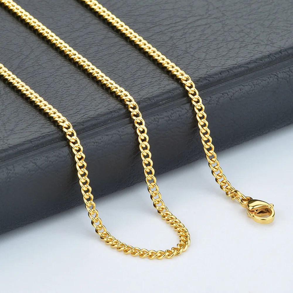 20pcs Wholesale Jewelry Chain Men Womens Gold Tone Twist Curb Necklace