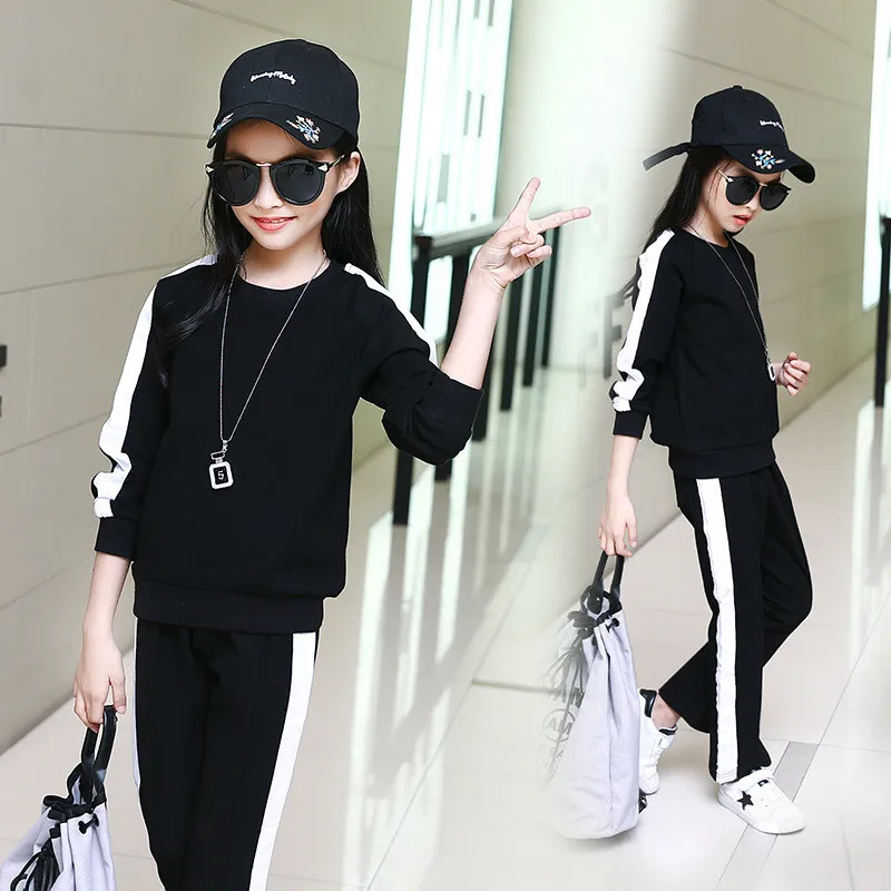 Buy Kids Girls Tracksuits Spring Striped Sweatshirt
