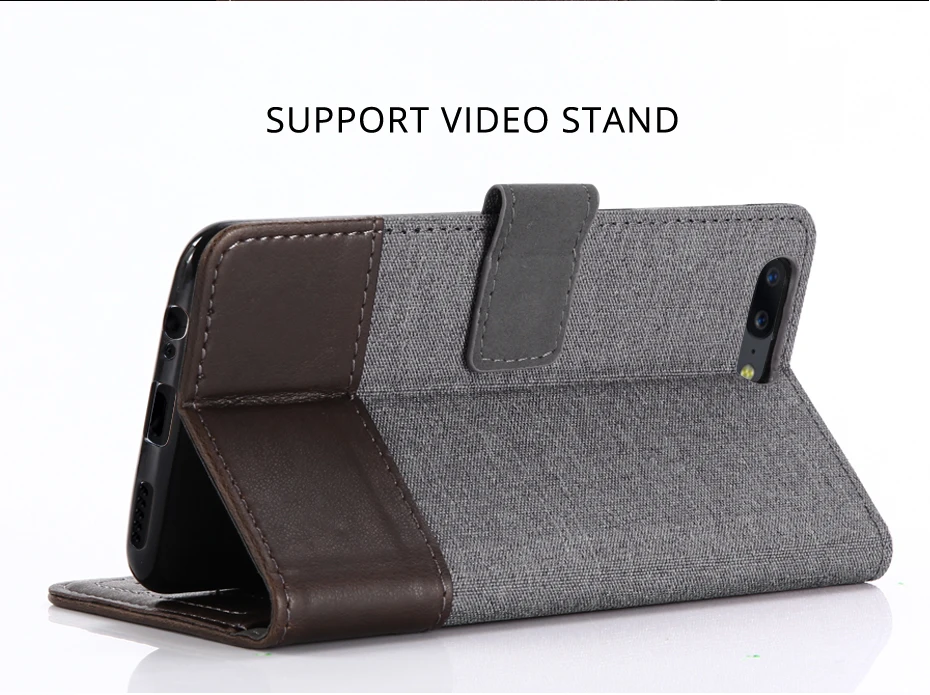 NKOBEE Oneplus 5 Flip Cover Wallet Card Holder Stand Oneplus 5 Case Original Protetive Linen+Leather Stitching One Plus 5 Cover (6)