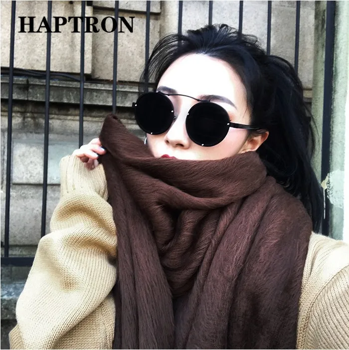 Солнцезащитные очки HAPTRON в ретро стиле UV400 для мужчин и женщин роскошные круглые