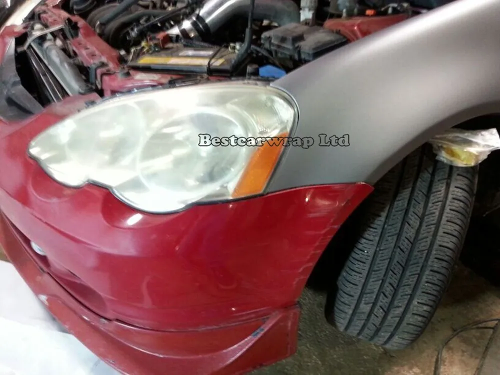 Metallic grey matt gunmetal gun metal matte gray vinyl Car wrapping 3m (10)