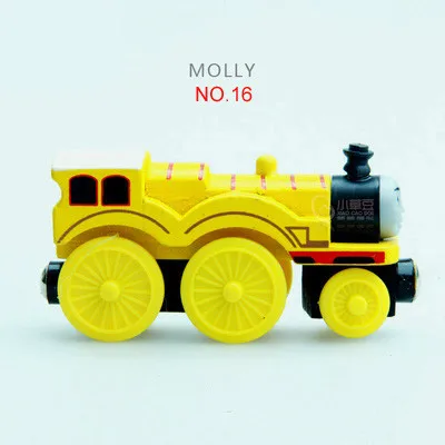 Магнитный деревянный Паровозик Emily Train, магнитные игрушки, рождественский подарок для детей, деревянные дорожки для детей - Цвет: NO16