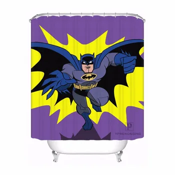 

Custom Waterproof Shower Curtain Batman vs Superman Printed Bathroom Decor Various Sizes #180320-02-254