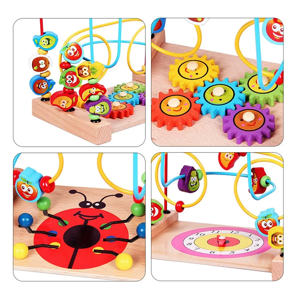 Billige Holz Mathematik Spielzeug Zählen Kreise Bead Abacus Draht Maze Achterbahn Pädagogisches für Baby Kinder Für Kinder Geburtstag Geschenk