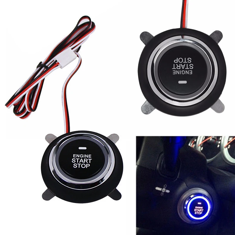 

DC 12V Auto Car Alarm Engine Car RFID Engine lock Engine Push Stop Start Button Lock Ignition Starter Anti-theft System