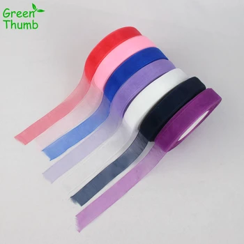 

20pcs Green Thumb 2cm Chiffon Ribbon Wedding/Chrismas DIY Handmade Materials Many Colour for Choose New Year Gift Ribbons