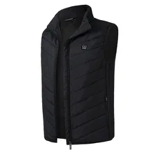 New Electric Heated Vest Men&Women Heating Waistcoat Thermal Warm Clothing Feather Winter Heated Jacket Hiking Vest