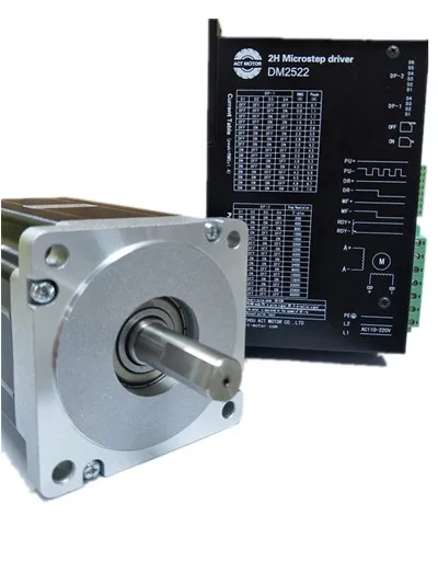 

ACT Motor 1PC Nema 34 Stepper Motor 34HS5460 156mm 6A 11.5N+ 1PC Driver DM2522 110-220V 5A max CNC Plasma Machine/DIY