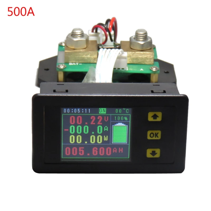 DC120V 100A 200A 300A 500A ЖК-комбо измеритель напряжения тока монитор мониторинга - Цвет: 500V