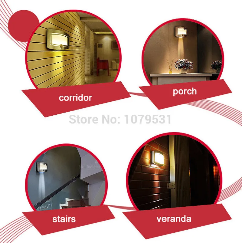 Stick-On LED Infrared Sensor Lamp Wall Light Body Motion Sensitive Night Light Ultra-bright Battery-operated aluminum26