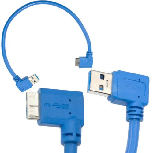 USB3.0 AM слева микро левый поворот мобильный жесткий диск Цифровой Камера кабель 90