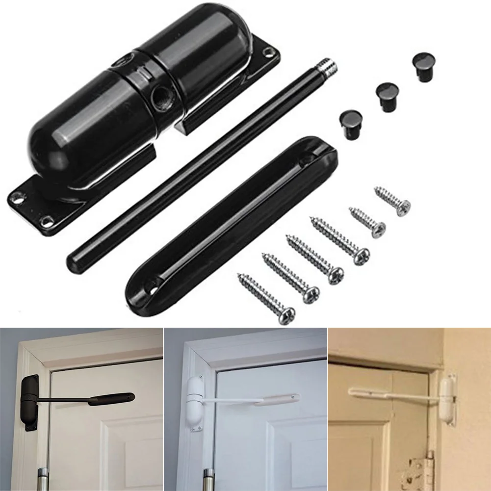 

20-70kg Zinc Alloy Spring Automatic Door Closer Mounted Door Stops Adjustable Surface _WK