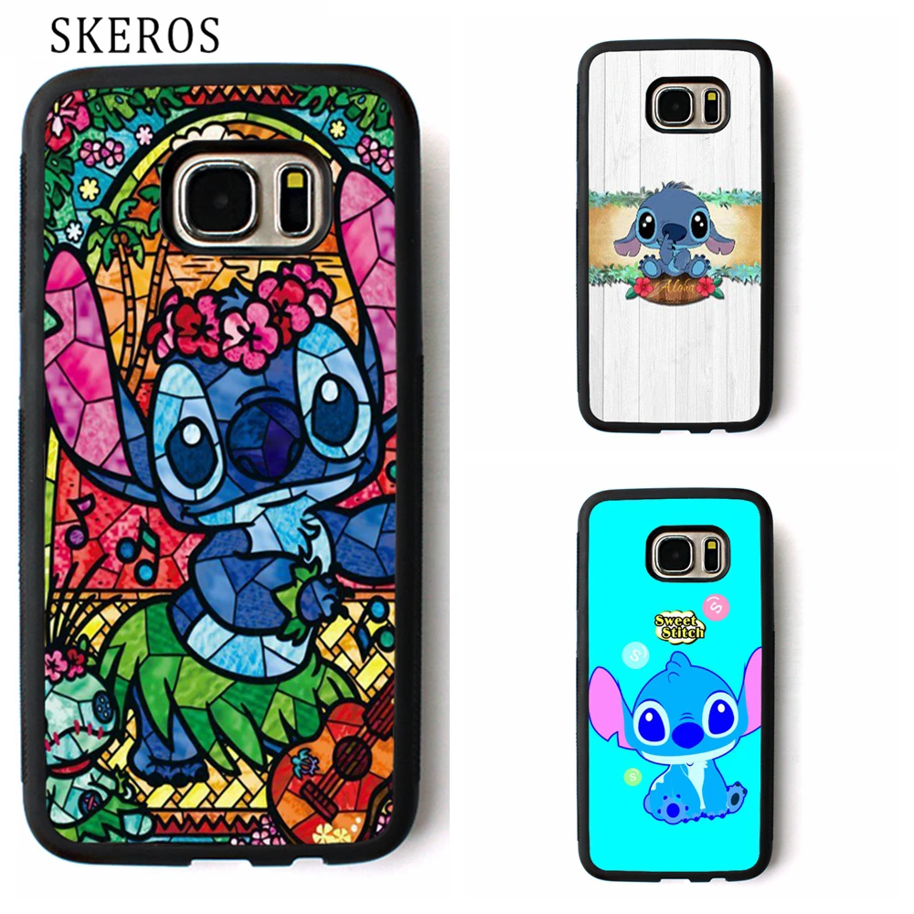 SKEROS Cute Stitch 13 cover phone case for samsung galaxy S3 S4 S5 S6 S7 S8 S6 edge S7 edge Note