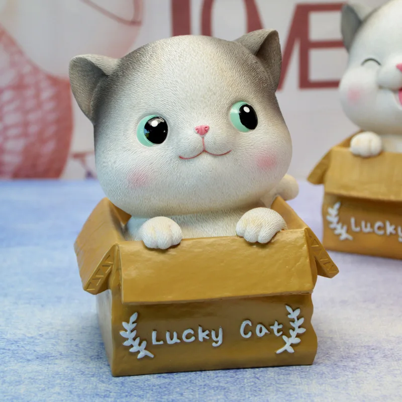 

Cute Ornaments Savings Cans Resin Children's Cartoon Gifts Home Decoration Ornaments Savings Cans Money Box Piggy Bank