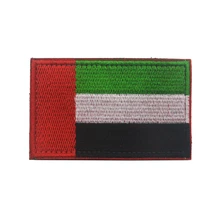 UAE Bandera Nacional parche bordado parches militares tácticos brazalete tela pegatina apliques de costura para gorras de chaqueta(China)