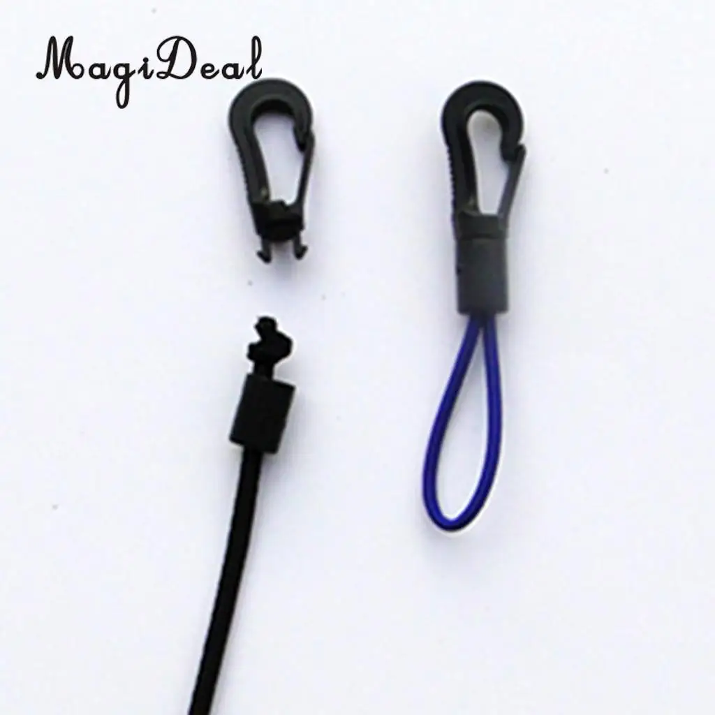 MagiDeal 1pcs Shock Bungee Cord with 20 Pcs 5mm Karabiner Hook Elastic Cord Rope End