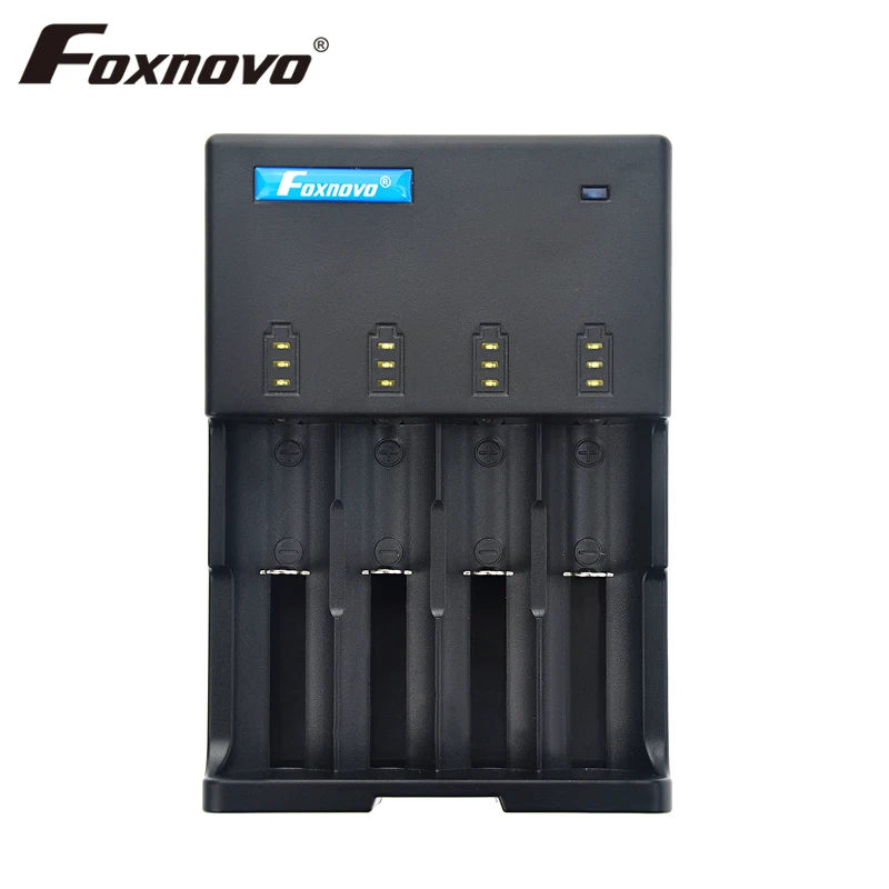 Foxnovo F04 4 Slots Li ion LiFePO4 Ni MH Ni CD Universal Intelligent