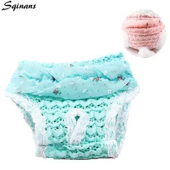 

Sqinans 2 Colors Physiological Pants Lace Chiffon Breathable Sanitary Pants Puppy Washable Diaper Menstrual Underwear For Dogs