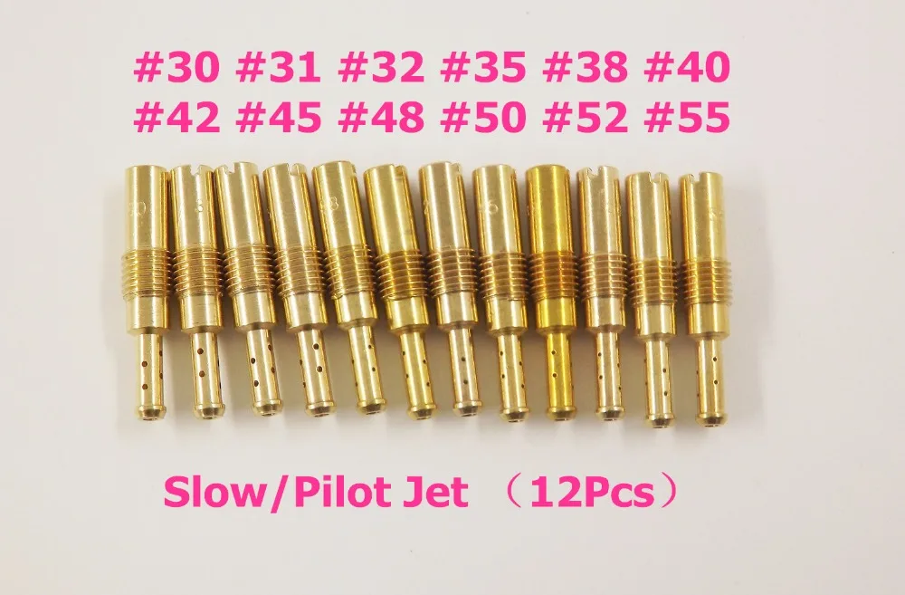 

New 12pcs Set Slow/Pilot Jet for PWK Keihin OKO CVK 30,31,32,35,38,40,42,45,48,50,52,55
