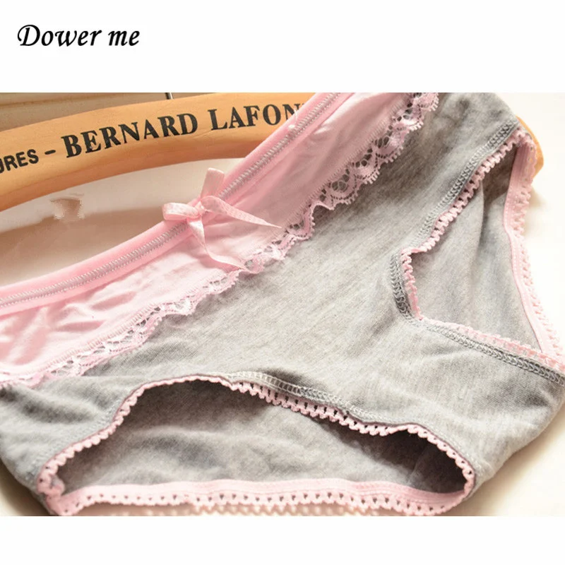 Free Shipping Fashion Patchwork Ladies Underwear Cute Women Briefs