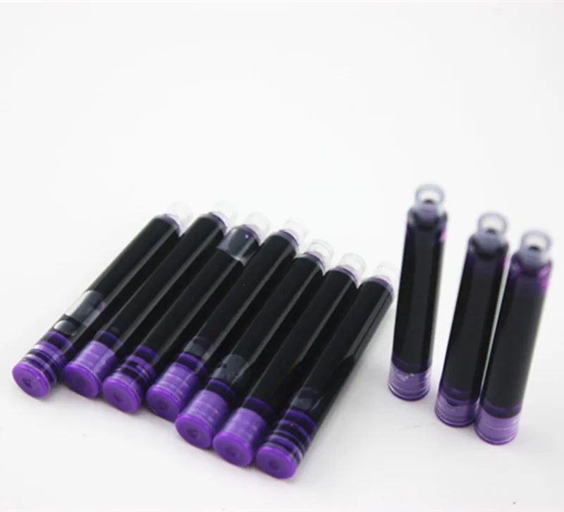 

Wholesale Price 30PCS Disposable violet Fountain Pen Ink Cartridge Refills Length Fountain Pen Ink Cartridge Refills