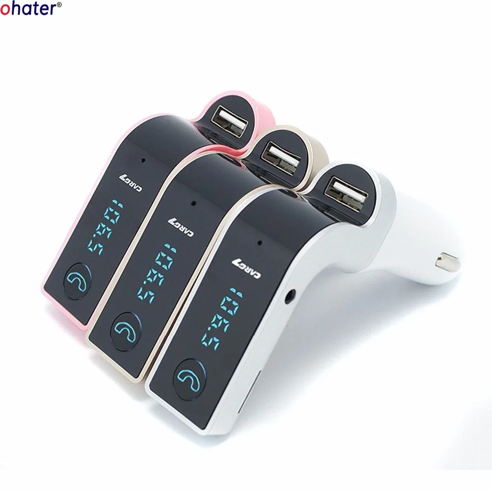 Ohater Универсальный Авто MP3 плеера Беспроводной Bluetooth fm-передатчик Портативный громкой связи Car Kit с USB Автомобильное Зарядное устройство