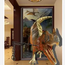 Пользовательские 3d обои 3d настенные фрески обои 3d стерео крыльцо коридор фотообои обои с динозаврами украшения дома