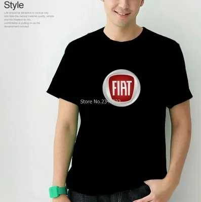 

The new male cotton short-sleeved Fiat T-shirt summer fashion T shirt