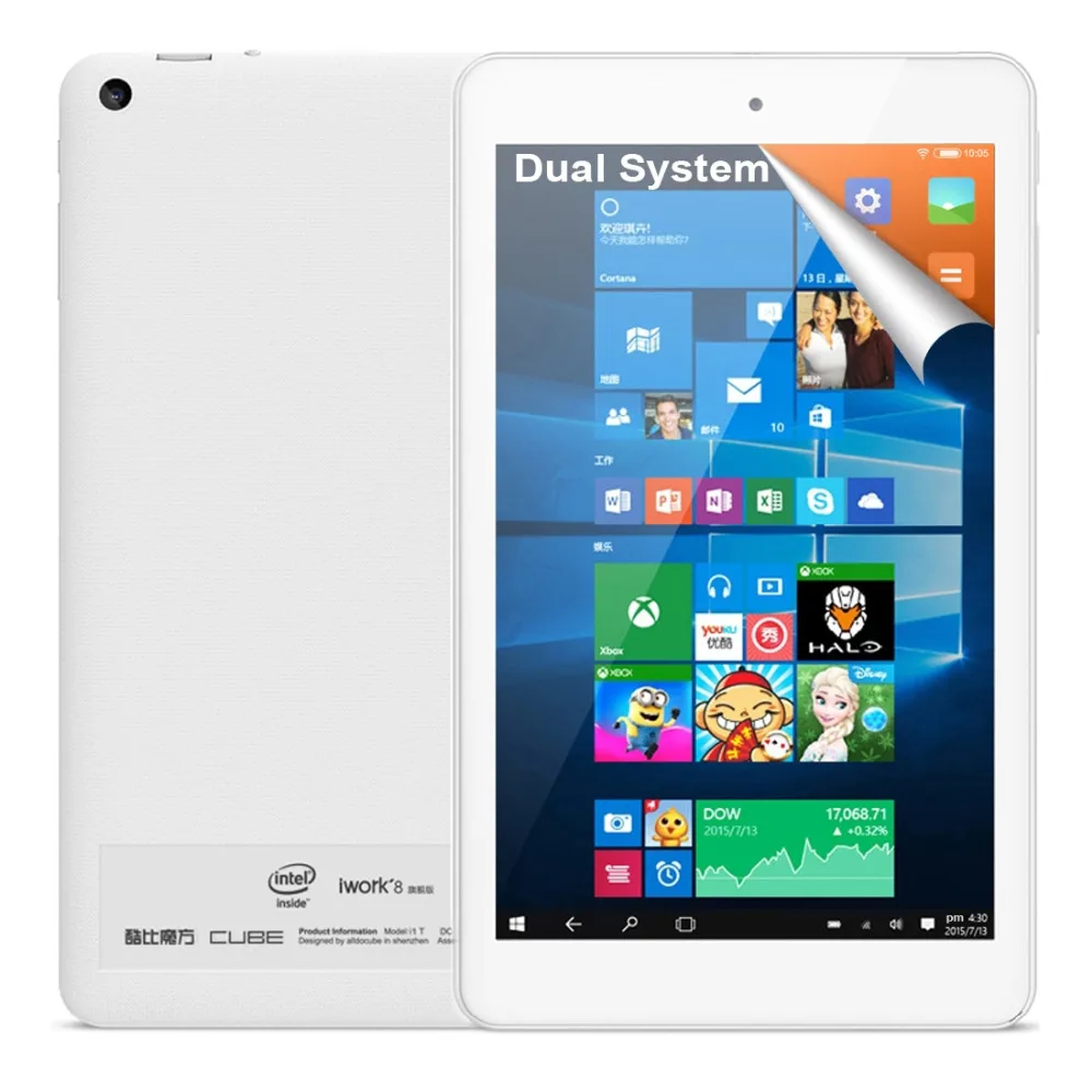 Оригинал Cube iwork8 Ultimate Intel Cherry Trail Z8300 Quad Core 8 дюймов Windows 10 и Android 5.1 Двойной Загрузки 2