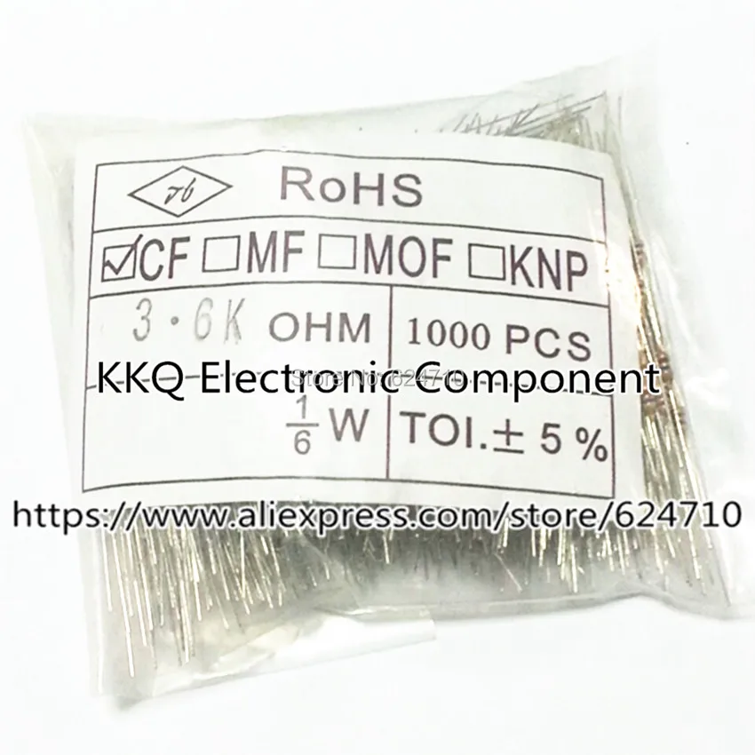 1000pcs/bag 5% 1/8W 1/6W 3R 30R 300R 3K 30K 300K 3.3R 33R 330R 3.3K 33K 330K 0.125W Carbon Film Resistor DIP | Электроника