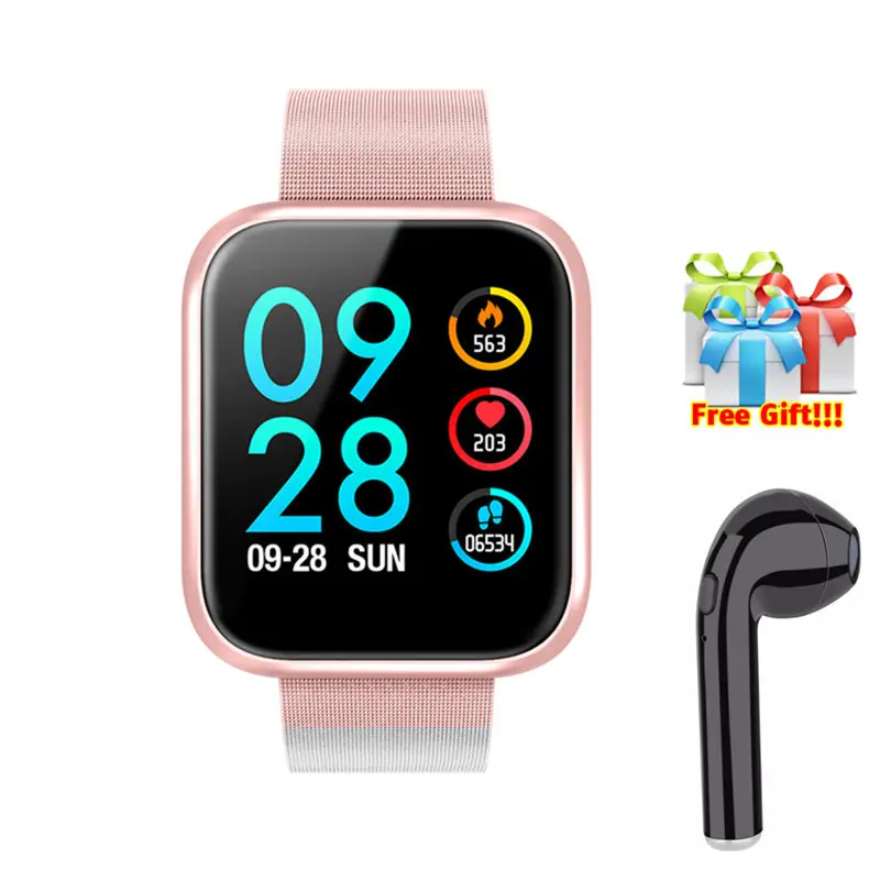 

Sport Fitness Tracker P70+earphone Heart Rate Monitor Bracelet Calories Waterproof IP68 Smart Band Fashion Watch for iphone iwo5