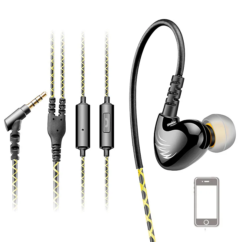 

Sport Earphone Running Headphone In Ear Mobile Wired Headset with Microphone Original Brand Electronics MP3 earhook Cosonic W1
