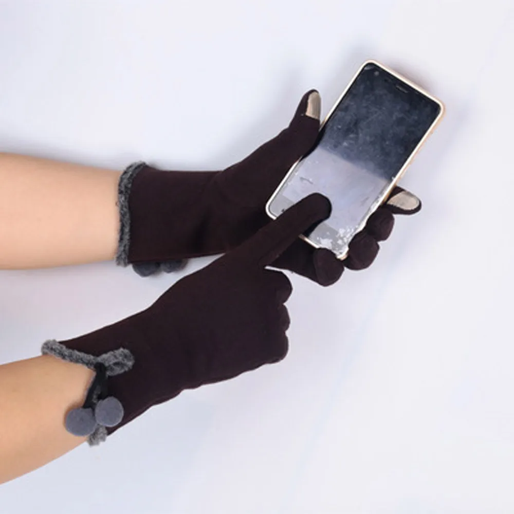 Женские модные перчатки guantes mujer, теплые, ручная работа, пушистые, полный палец, перчатки для рук, защита от ветра, теплые зимние перчатки L50